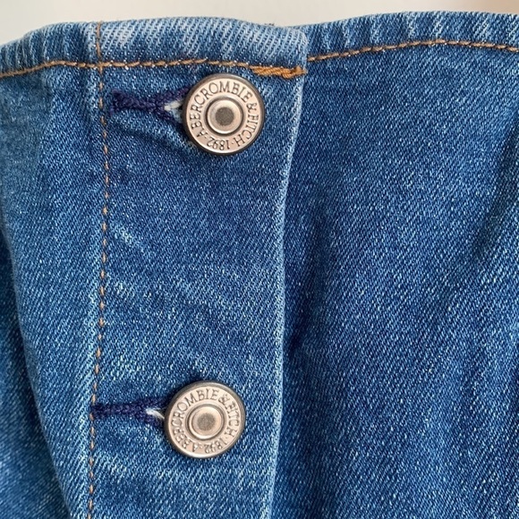 Abercrombie & Fitch Blue Denim Button Front Mini Dress XS - Picture 5 of 9